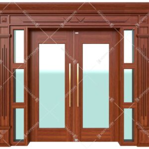 Cửa thép vân gỗ Luxury KLT-2VK